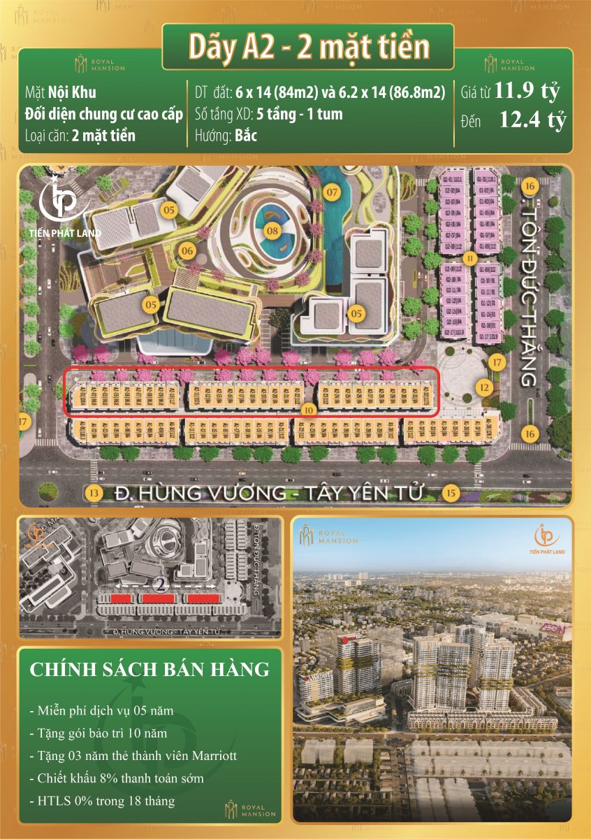 bảng giá dinh thự thương mại royal mansion