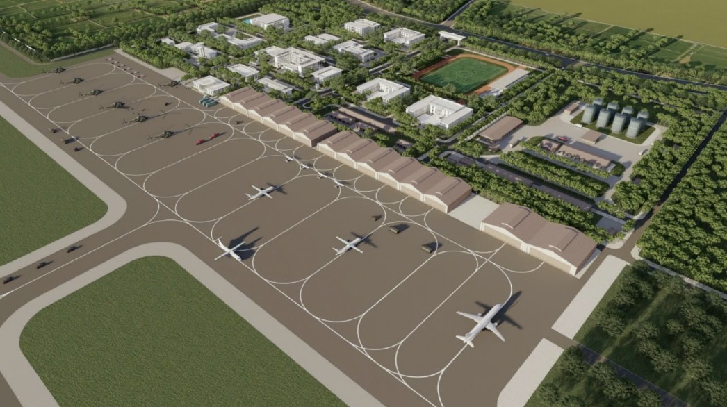 Minh họa phối cảnh sân bay Gia Bình.